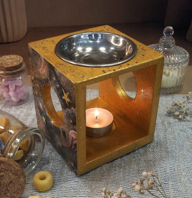 Ξύλινος αρωματιστής "Αστερόσκονη" για wax melts