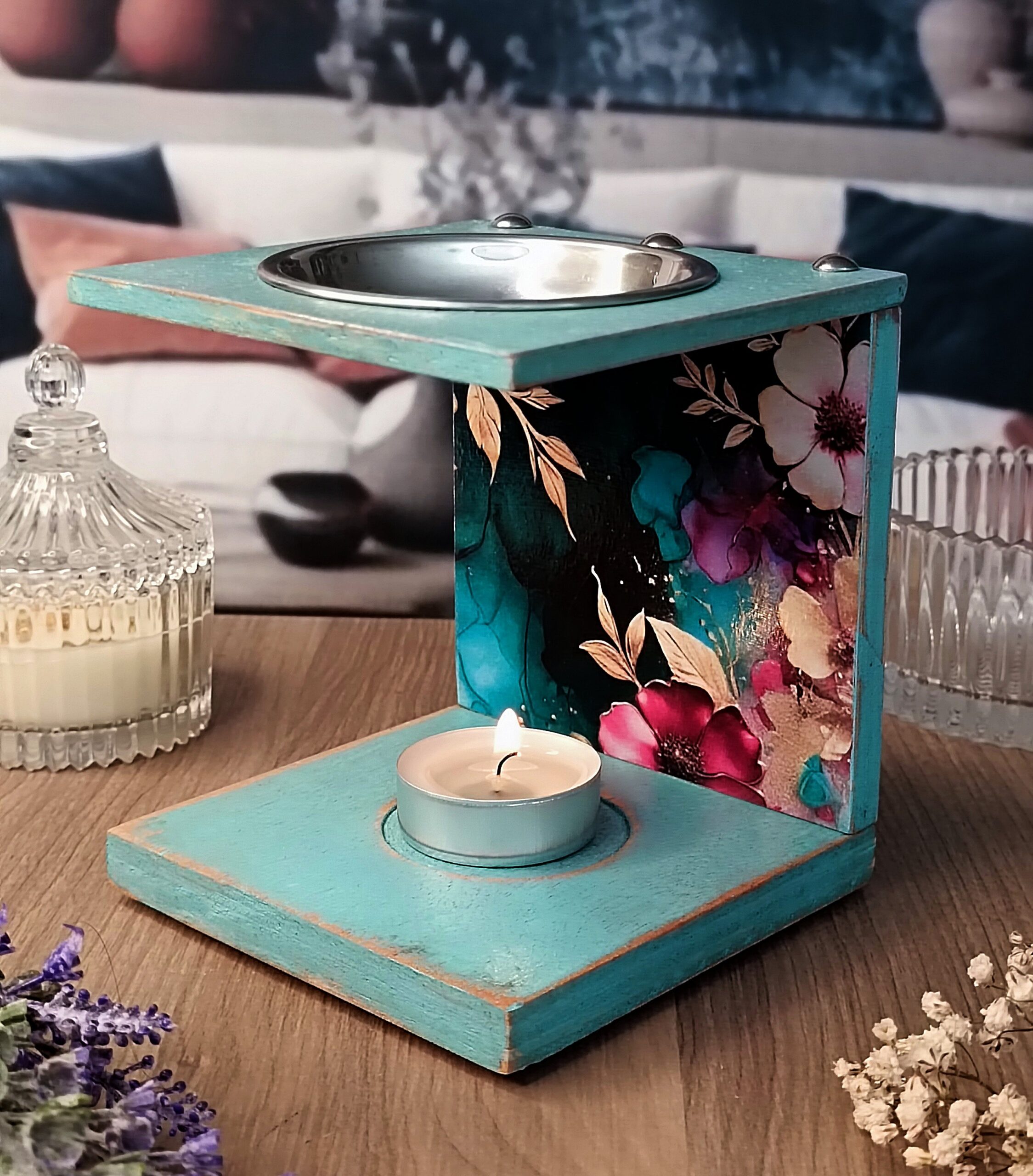 Ξύλινος αρωματιστής "Φυσική φρεσκάδα" για wax melts - Image 2