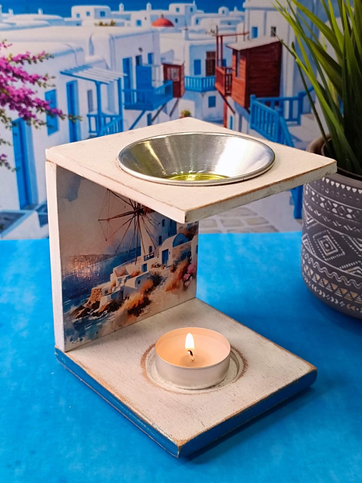Ξύλινος αρωματιστής "Κυκλάδες 2" για wax melts