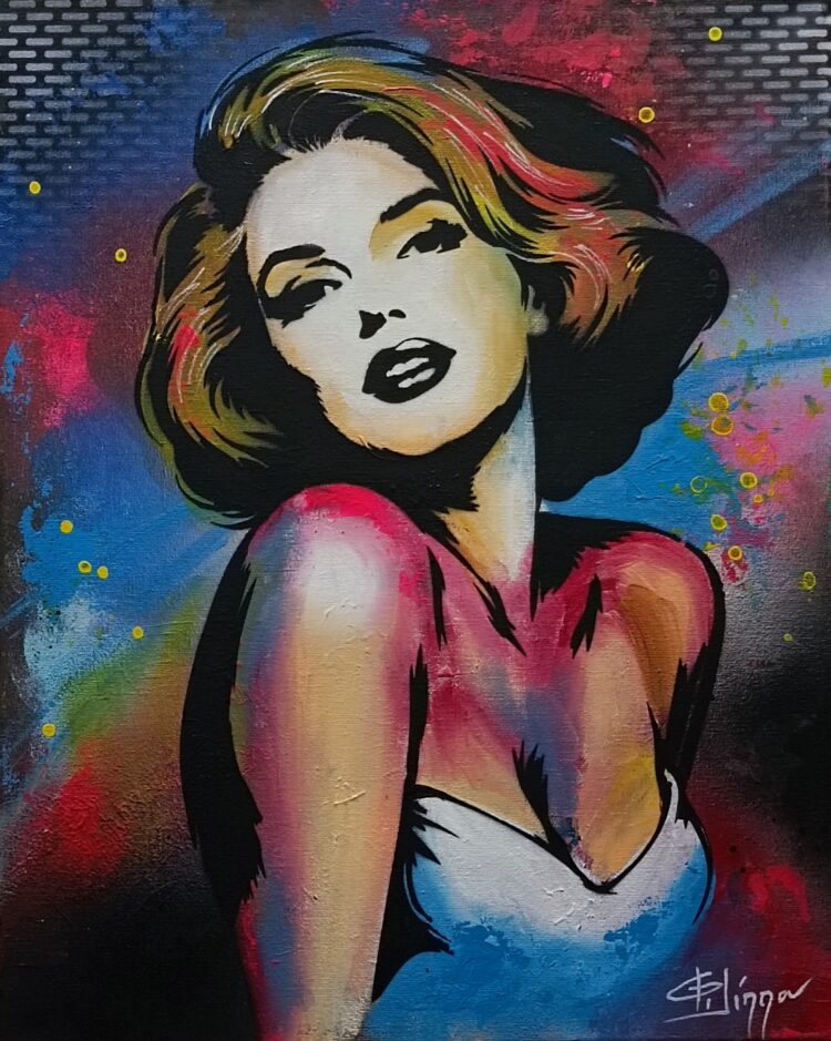 "Pop Silence", Ακρυλικά σε καμβά