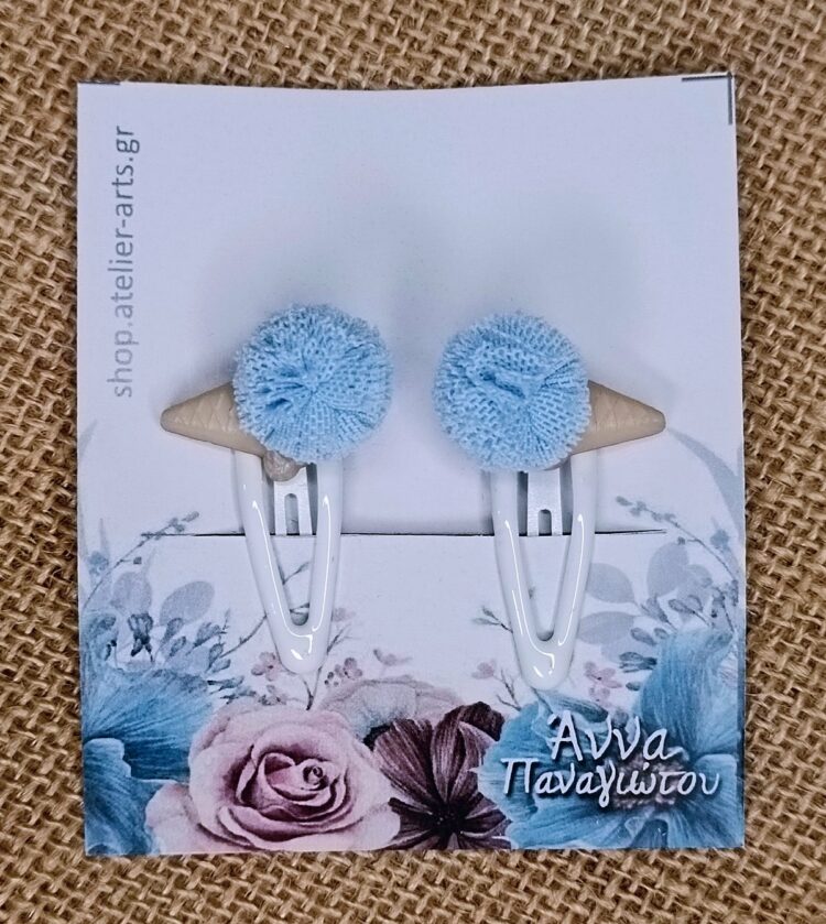 Σετ 2 Χειροποίητα Κλιπ Μαλλιών - Παγωτάκια