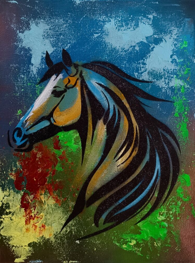 "Wild Spirit", Χειροποίητος Πίνακας Ζωγραφικής 30x40 cm