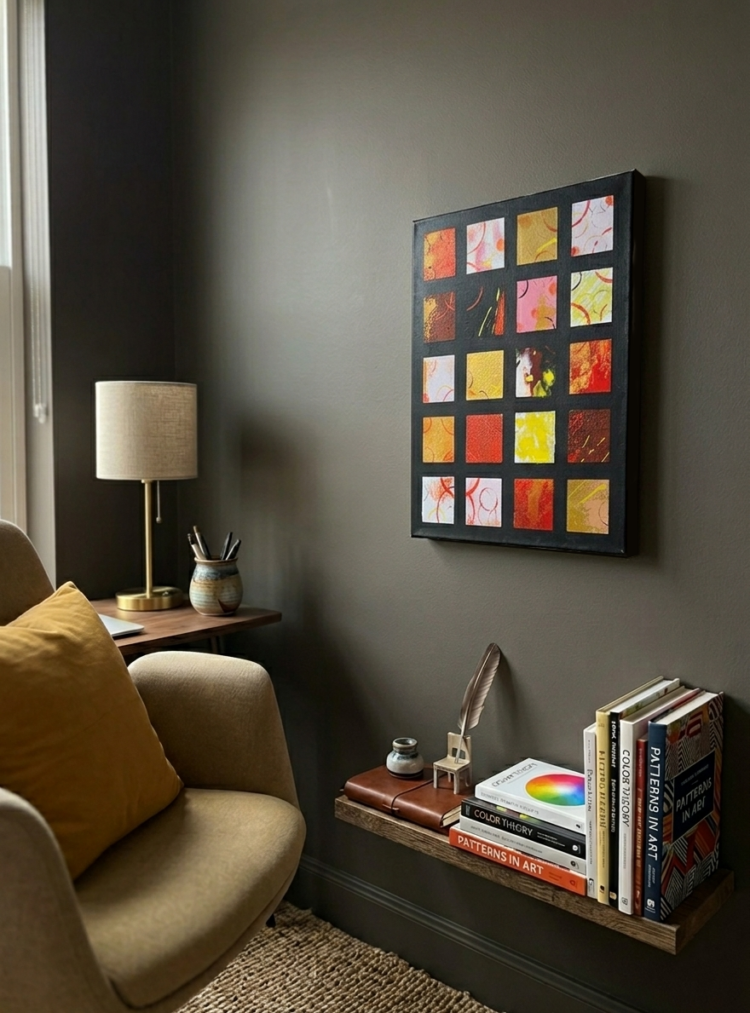 "Fiery Mosaic" Ακρυλικά σε Καμβά 30x40cm