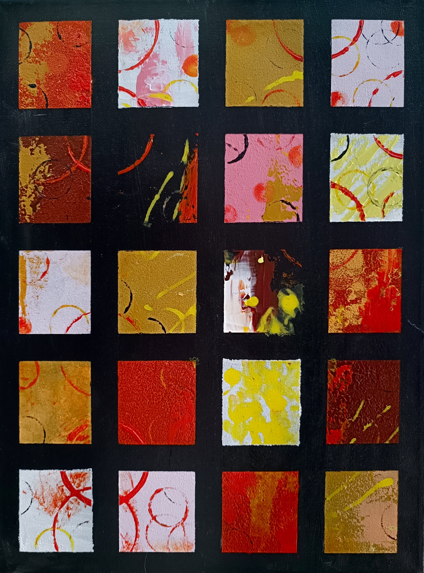 "Fiery Mosaic" Ακρυλικά σε Καμβά 30x40cm - Image 2