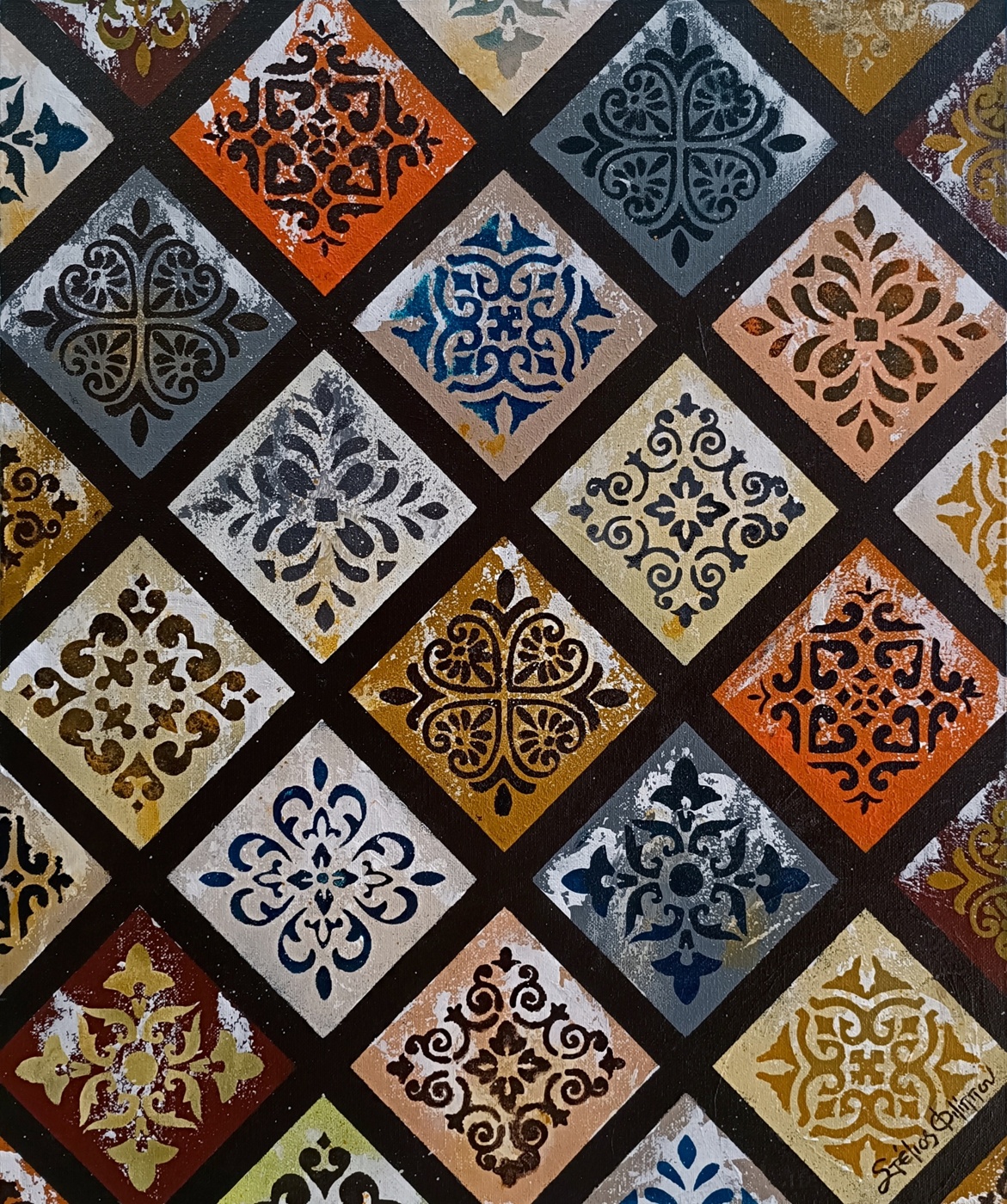 "Ίχνη του Χρόνου", Ακρυλικά σε Καμβά 50x60cm - Image 2