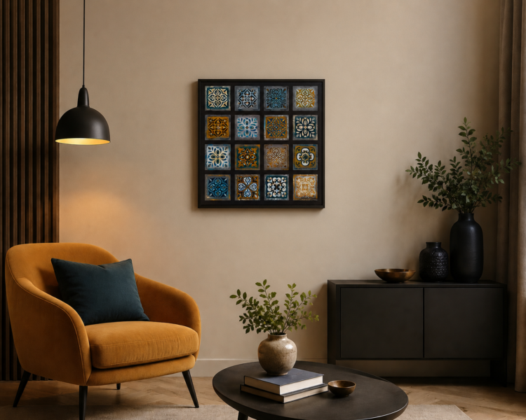 "Heritage Patterns" Ακρυλικά σε Καμβά 55x55cm