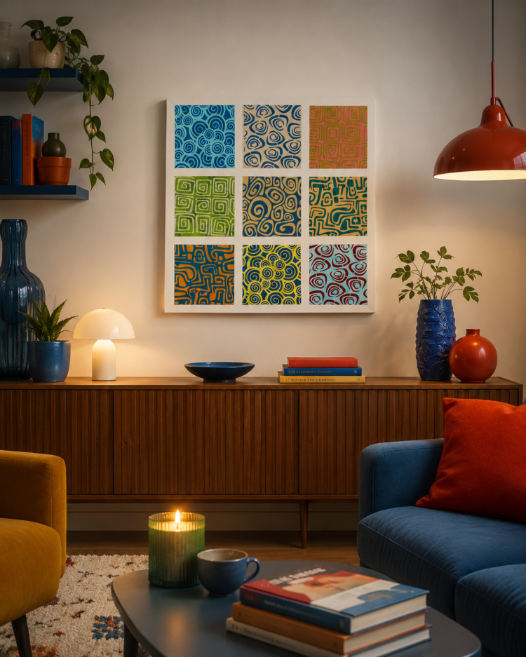 "Pop Rhythm" Ακρυλικά σε καμβά 50x50cm