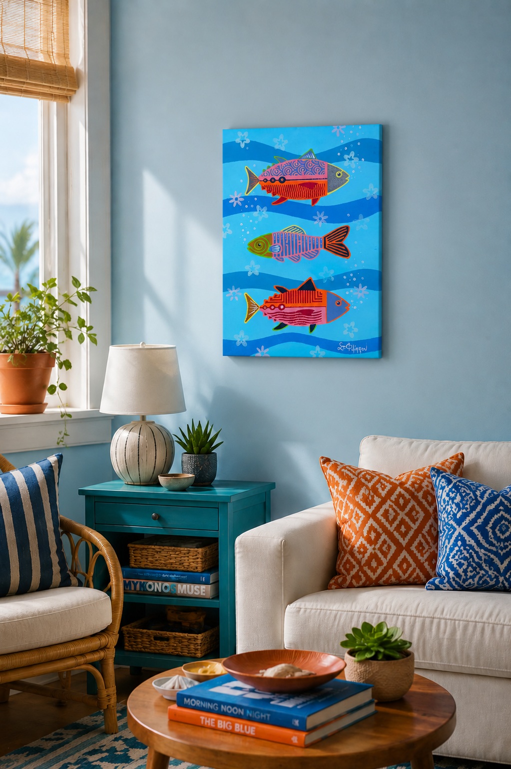 "Ocean Pop Symphony" Ακρυλικά σε καμβά 35x50cm